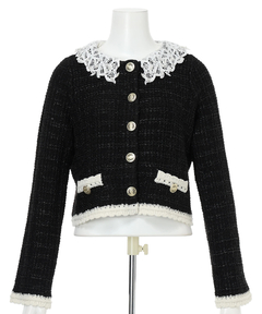 Rirandture(リランドチュール) |Lace Collar Knit Jacket