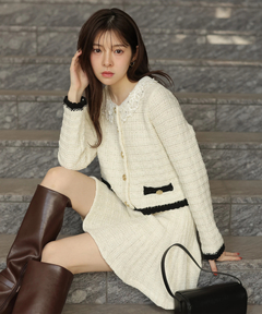 Rirandture(リランドチュール) |〈MARIEBELLEコラボ〉Tweed Knit Mini Skirt