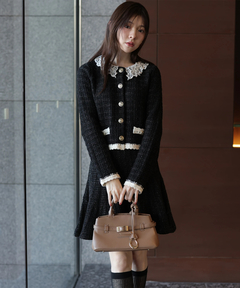 Rirandture(リランドチュール) |〈MARIEBELLEコラボ〉Tweed Knit Mini Skirt