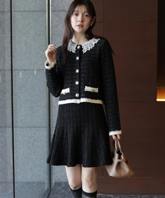 Rirandture(リランドチュール) |〈MARIEBELLEコラボ〉Tweed Knit Mini Skirt