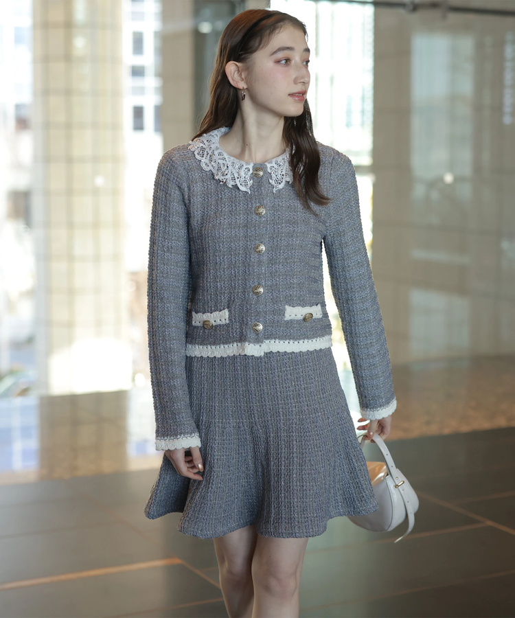 店舗限定》〈MARIEBELLEコラボ〉Tweed Knit Mini Skirt | スカート