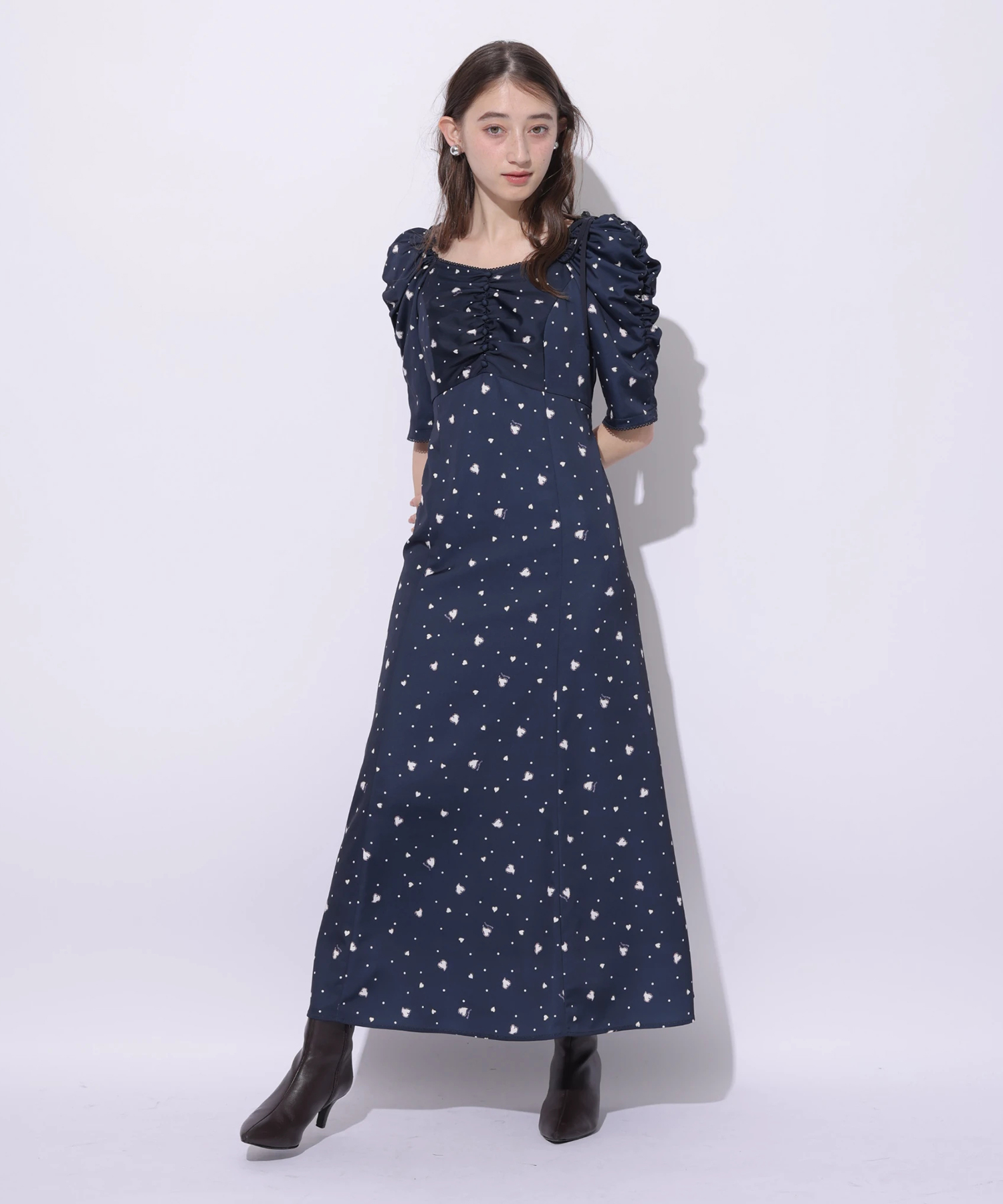 店舗限定》〈MARIEBELLEコラボ〉Heart print one－piece | ワンピース
