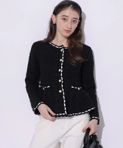 Rirandture(リランドチュール) |ツィードペプラムニットジャケット