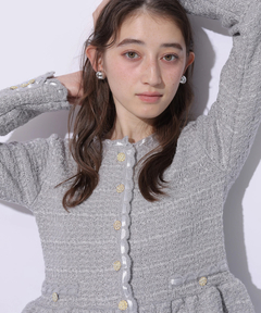 Rirandture(リランドチュール) |ツィードペプラムニットジャケット