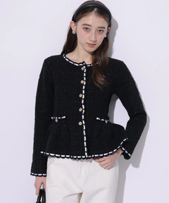 Rirandture(リランドチュール) |ツィードペプラムニットジャケット