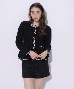 Rirandture(リランドチュール) |ツィードペプラムニットジャケット