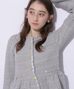 Rirandture(リランドチュール) |ツィードペプラムニットジャケット