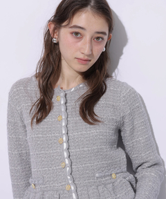 Rirandture(リランドチュール) |ツィードペプラムニットジャケット