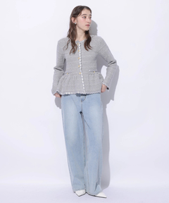 Rirandture(リランドチュール) |ツィードペプラムニットジャケット