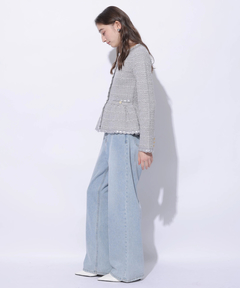 Rirandture(リランドチュール) |ツィードペプラムニットジャケット