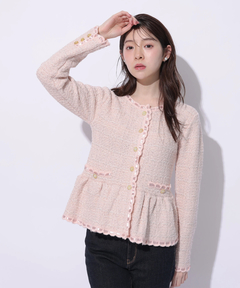 Rirandture(リランドチュール) |ツィードペプラムニットジャケット