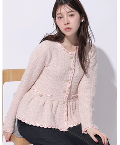 Rirandture(リランドチュール) |ツィードペプラムニットジャケット