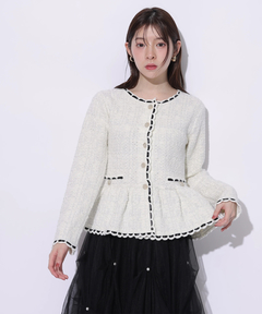 Rirandture(リランドチュール) |ツィードペプラムニットジャケット