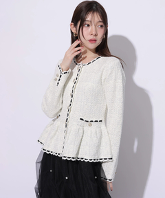 Rirandture(リランドチュール) |ツィードペプラムニットジャケット