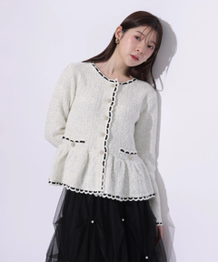 Rirandture(リランドチュール) |ツィードペプラムニットジャケット