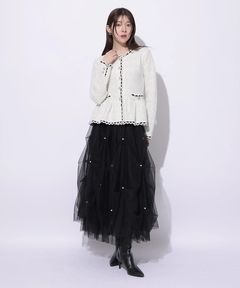 Rirandture(リランドチュール) |ツィードペプラムニットジャケット