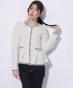 Rirandture(リランドチュール) |ツィードペプラムニットジャケット