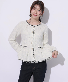 Rirandture(リランドチュール) |ツィードペプラムニットジャケット