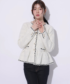 Rirandture(リランドチュール) |ツィードペプラムニットジャケット