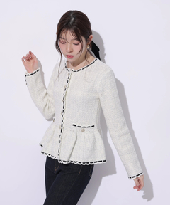 Rirandture(リランドチュール) |ツィードペプラムニットジャケット