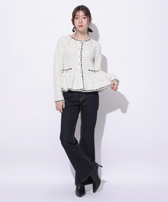 Rirandture(リランドチュール) |ツィードペプラムニットジャケット