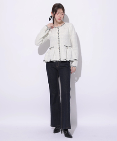 Rirandture(リランドチュール) |ツィードペプラムニットジャケット