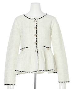 Rirandture(リランドチュール) |ツィードペプラムニットジャケット