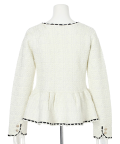 Rirandture(リランドチュール) |ツィードペプラムニットジャケット