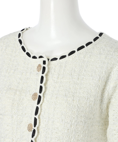 Rirandture(リランドチュール) |ツィードペプラムニットジャケット