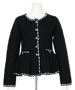 Rirandture(リランドチュール) |ツィードペプラムニットジャケット