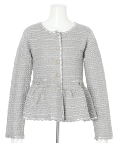 Rirandture(リランドチュール) |ツィードペプラムニットジャケット