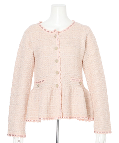 Rirandture(リランドチュール) |ツィードペプラムニットジャケット