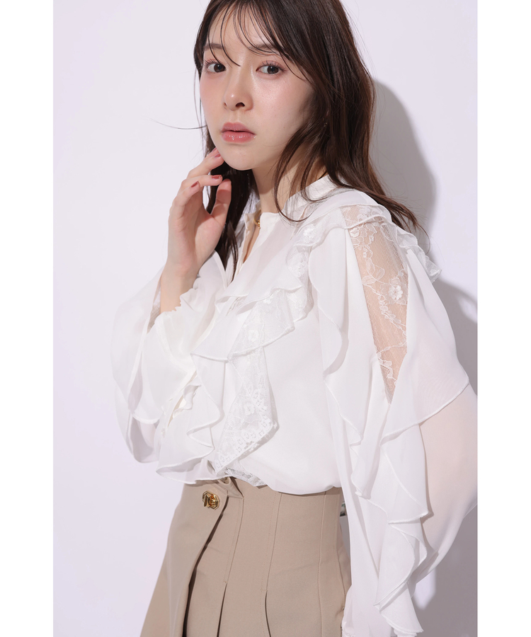 レースフリルブラウス | シャツ・ブラウス | Rirandture（リランド