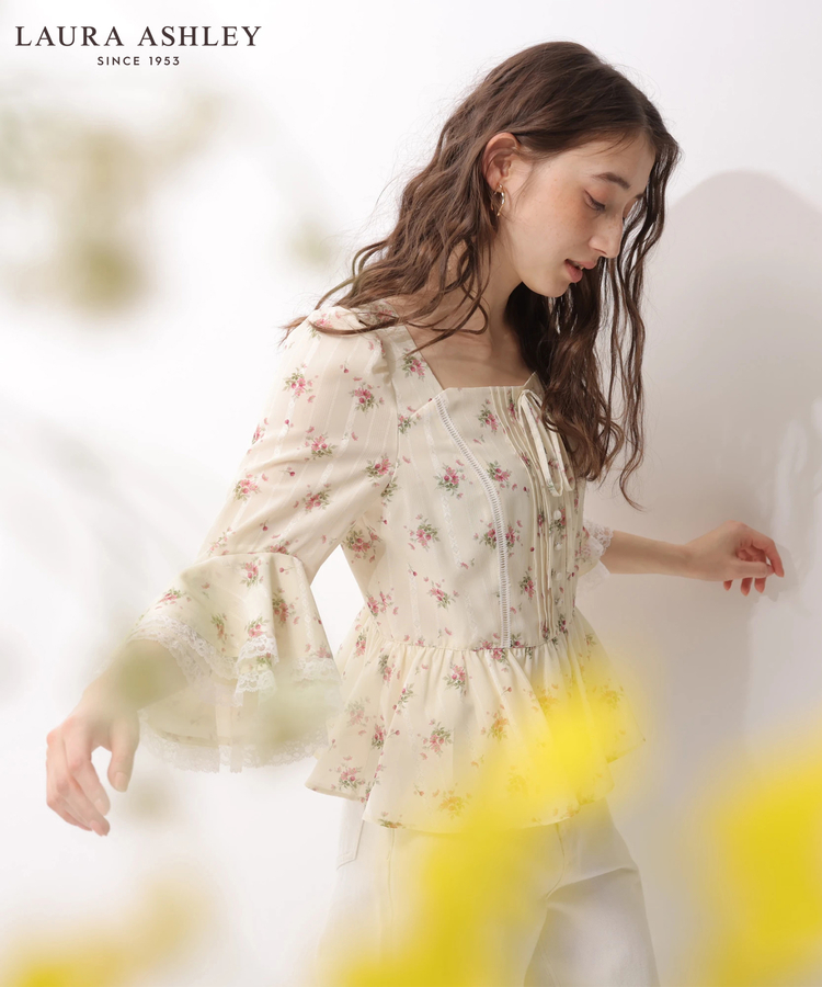 店舗限定》〈LAURA ASHLEY〉フリルスリーブブラウス | シャツ