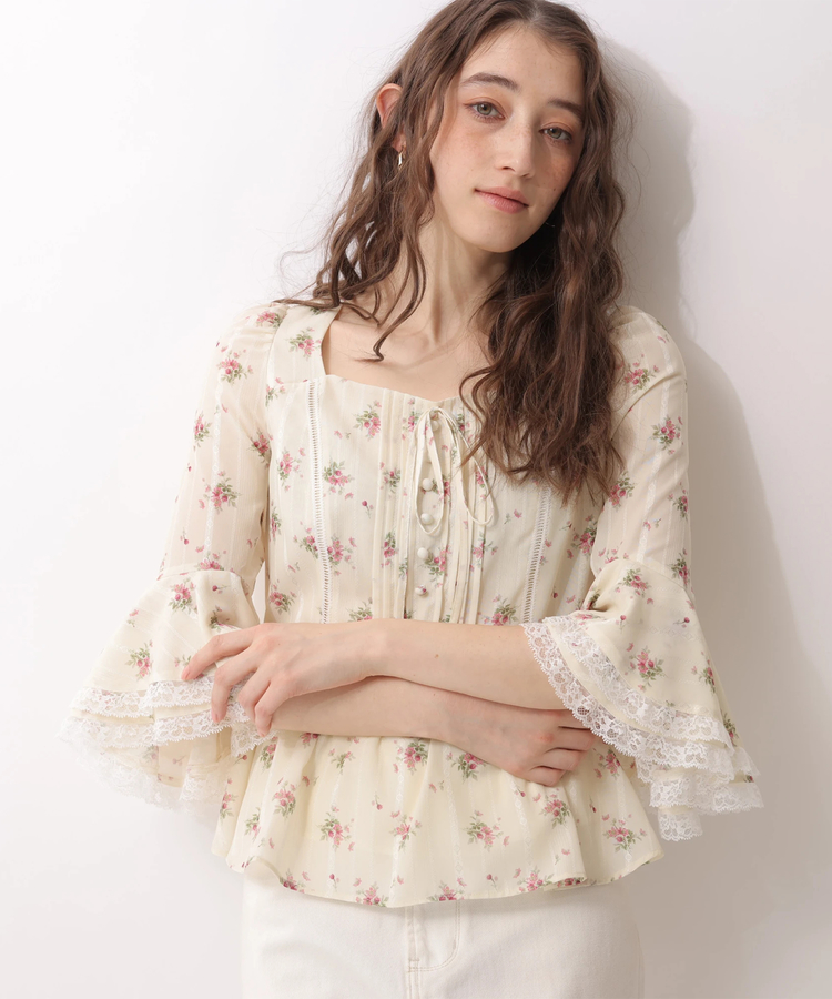 店舗限定》〈LAURA ASHLEY〉フリルスリーブブラウス | シャツ