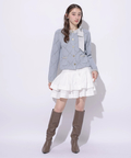 MARIEBELLEコラボ〉Ribbon Shiny Knit Jacket | カーデ | Rirandture