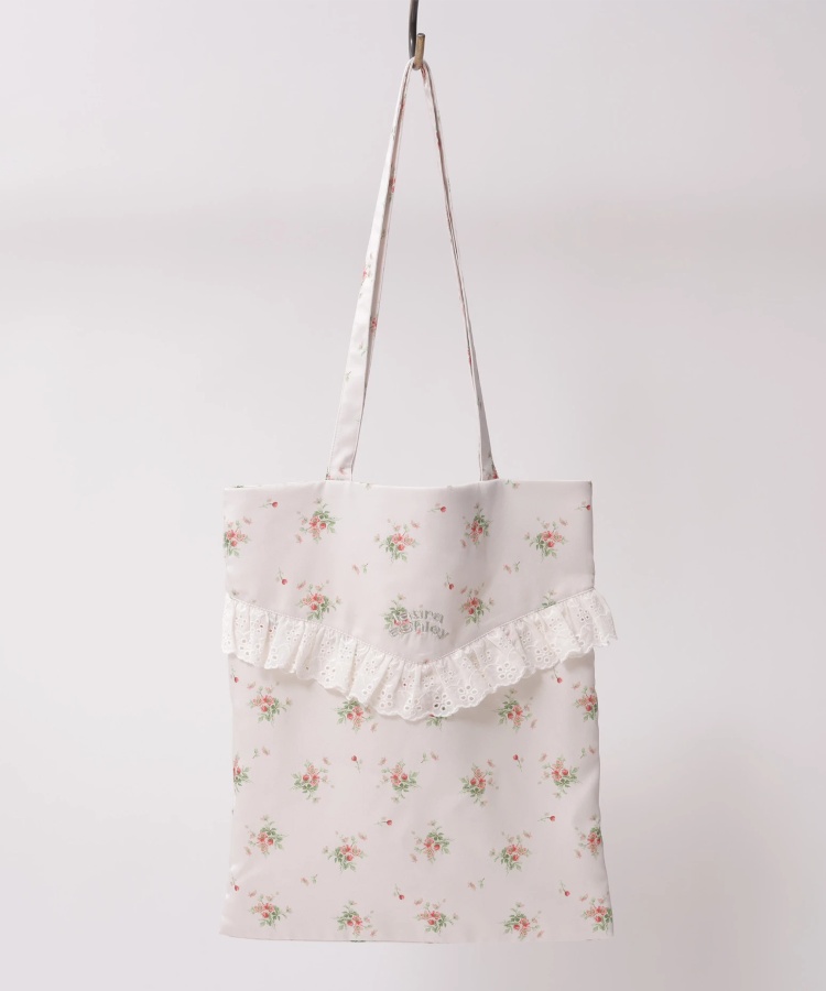 LAURA ASHLEYコラボ〉フラワーレーストートバッグ | トートバッグ 