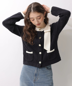 Rirandture(リランドチュール) |【Arpege story限定】〈MARIEBELLEコラボ〉Ribbon Shiny Knit Jacket