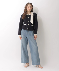 Rirandture(リランドチュール) |【Arpege story限定】〈MARIEBELLEコラボ〉Ribbon Shiny Knit Jacket