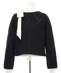 Rirandture(リランドチュール) |【Arpege story限定】〈MARIEBELLEコラボ〉Ribbon Shiny Knit Jacket