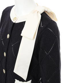 Rirandture(リランドチュール) |【Arpege story限定】〈MARIEBELLEコラボ〉Ribbon Shiny Knit Jacket