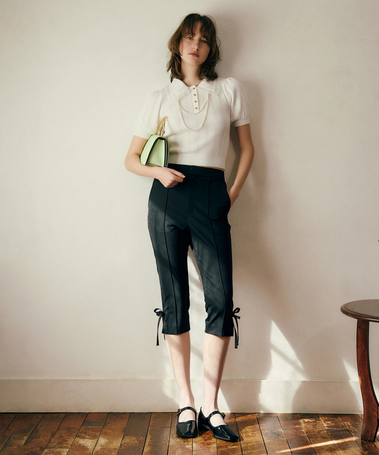 Rirandture(リランドチュール) |サイドリボンカプリパンツ