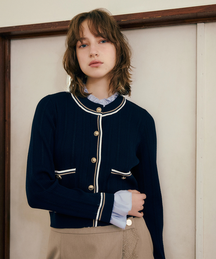 Rirandture(リランドチュール) |フリルレイヤードニットジャケット