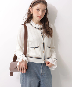 Rirandture(リランドチュール) |フリルレイヤードニットジャケット