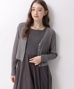リランドチュール カーディガン アルページュ 新品 MARIEBELLEコラボ〉Ribbon Shiny Knit Jacket | カーデ | Rirandture