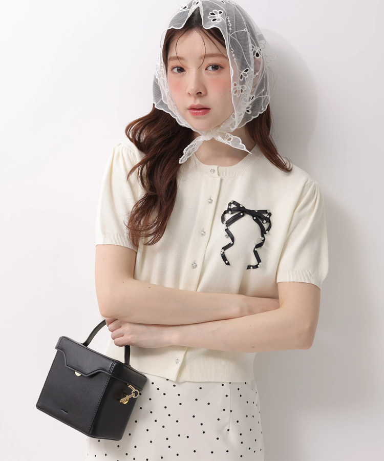 新品 シェリーラファム フランシュリッペ シフォン ブラウス 刺繍 りぼん franche lippee - 新品 シェリーラファム フランシュリッペ シフォン