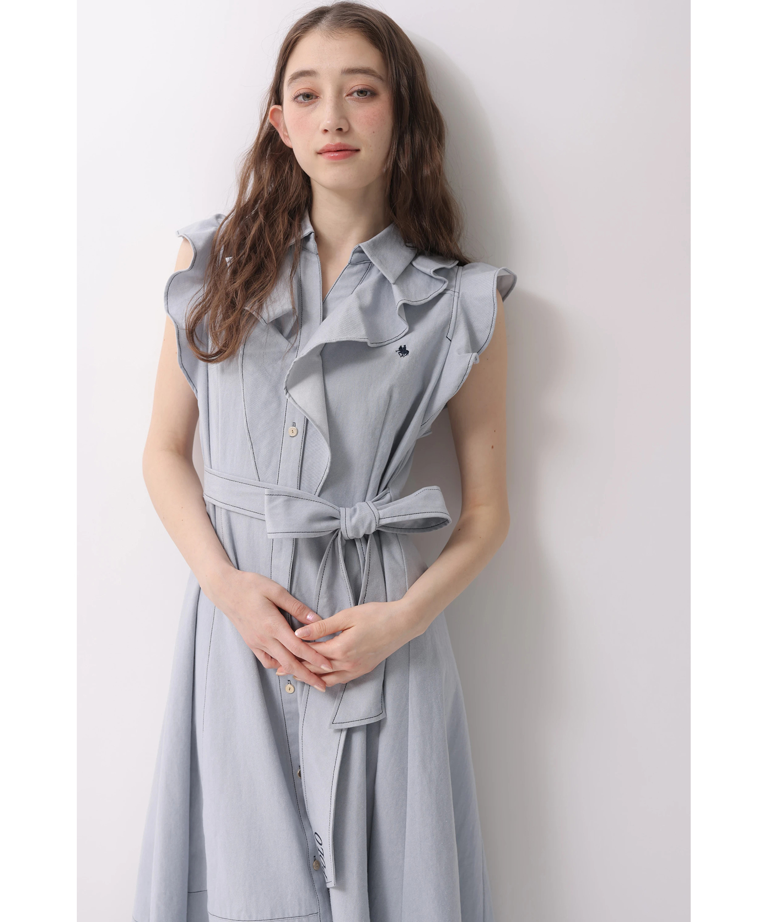 店舗限定》〈POLO BCSコラボ〉ラッフルシャツワンピース | ワンピース