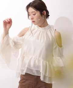 Rirandture(リランドチュール) |フリルスリーブオフショルブラウス