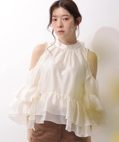 Rirandture(リランドチュール) |フリルスリーブオフショルブラウス