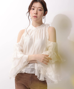 Rirandture(リランドチュール) |フリルスリーブオフショルブラウス